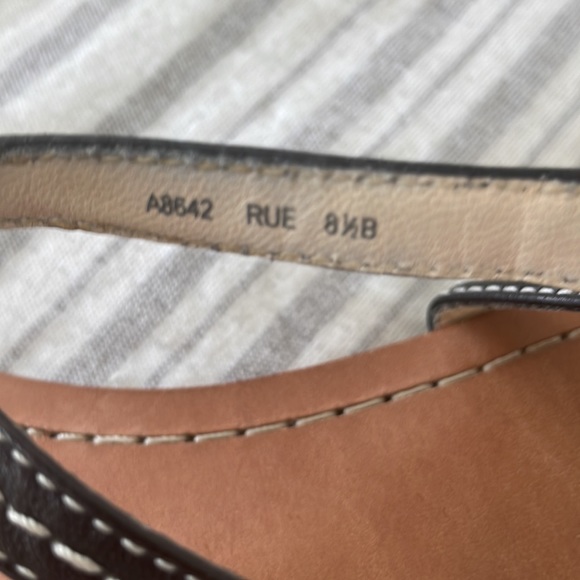 Black leather coach sandals with silver hardware Dash size 8 1/2 - Picture 4 of 4